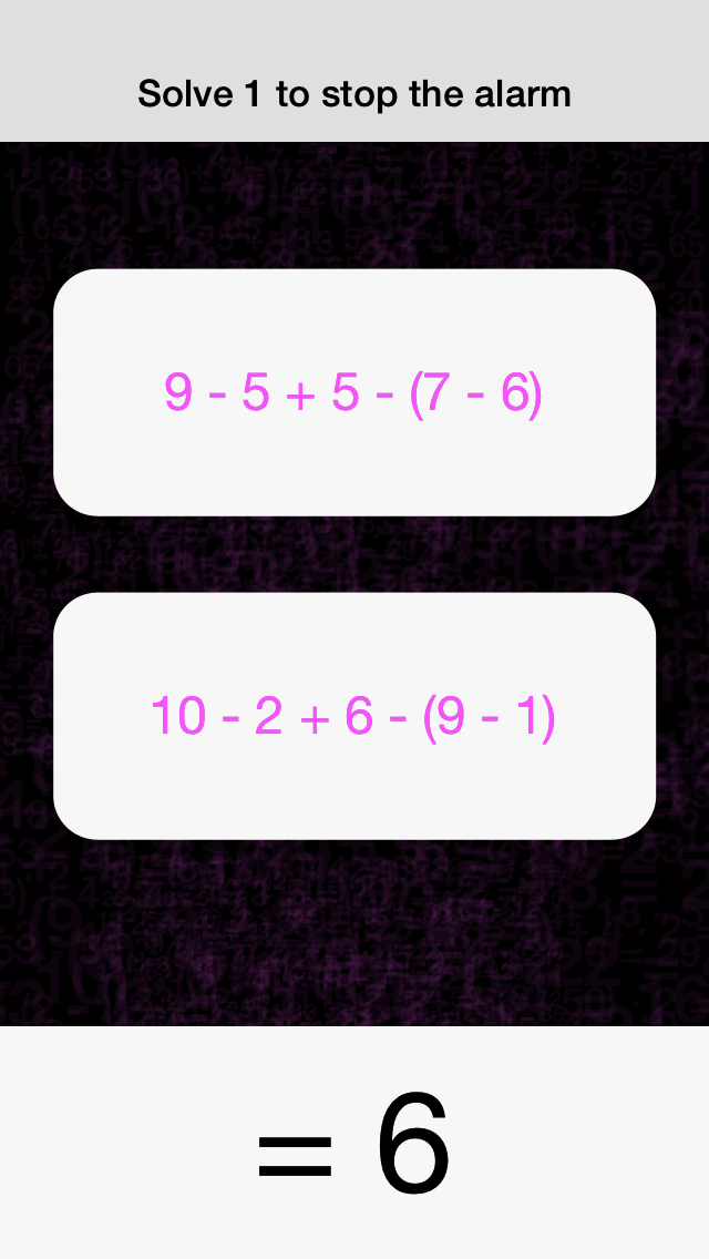 Mathe Alarm Clock FREE iPhone App