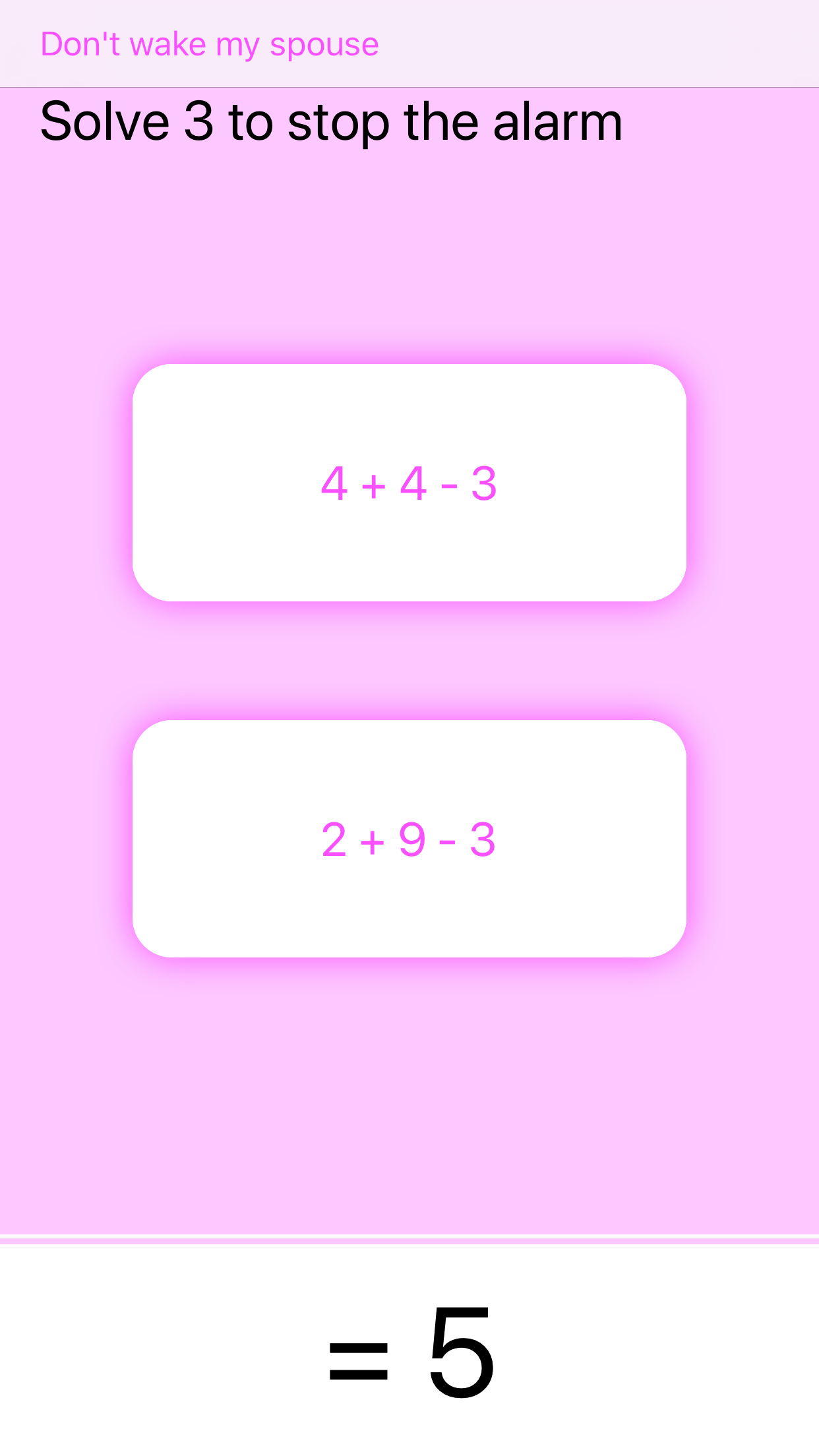 Mathe Alarm Clock Tooltaps iPhone Apps