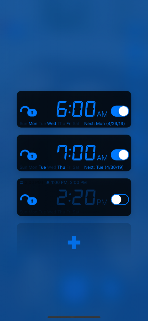 My Math Alarm Clock: Alarm List